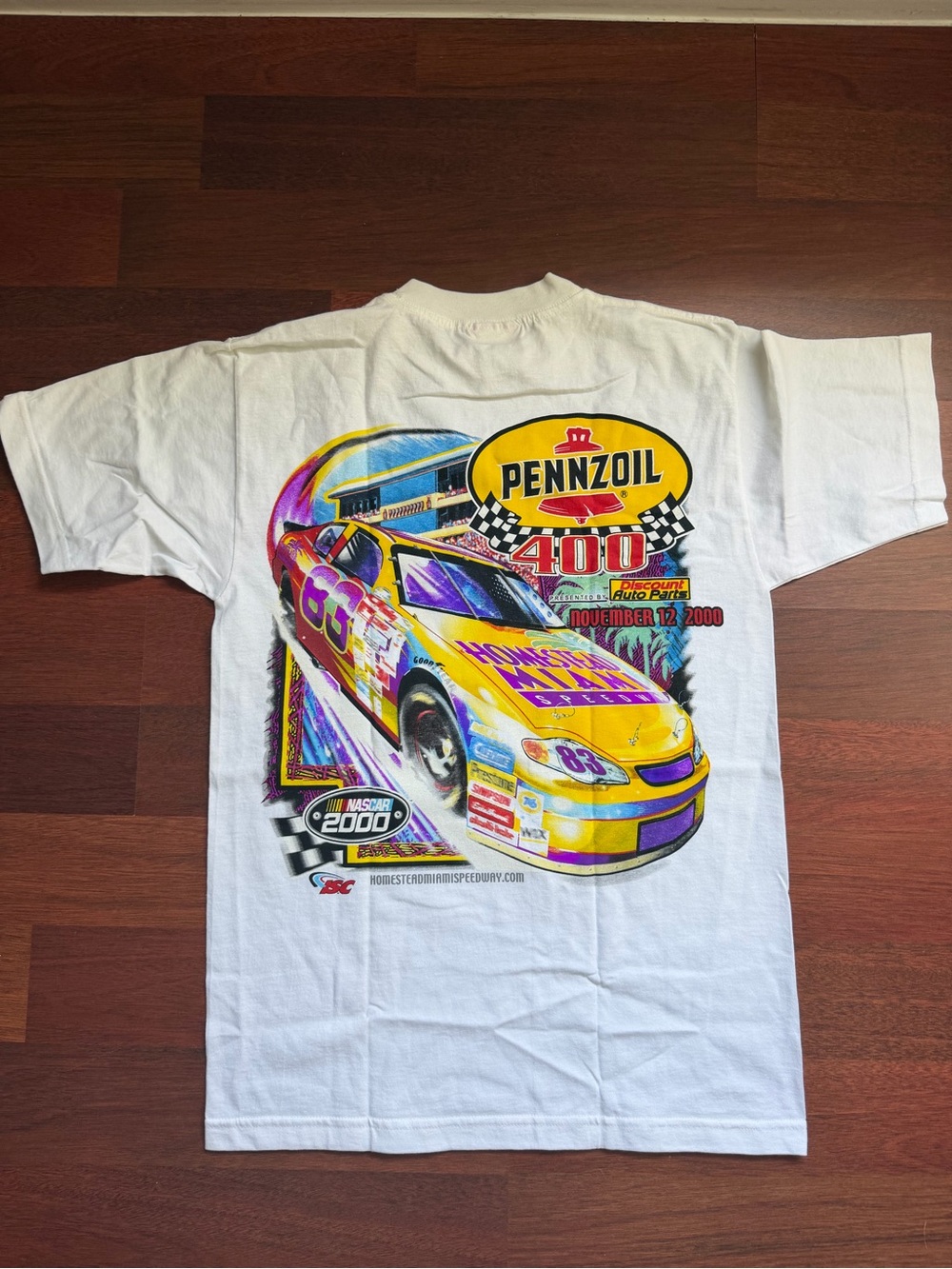 Vintage Pennzoil NASCAR Racing Novelty Graphic T-Shirt M White